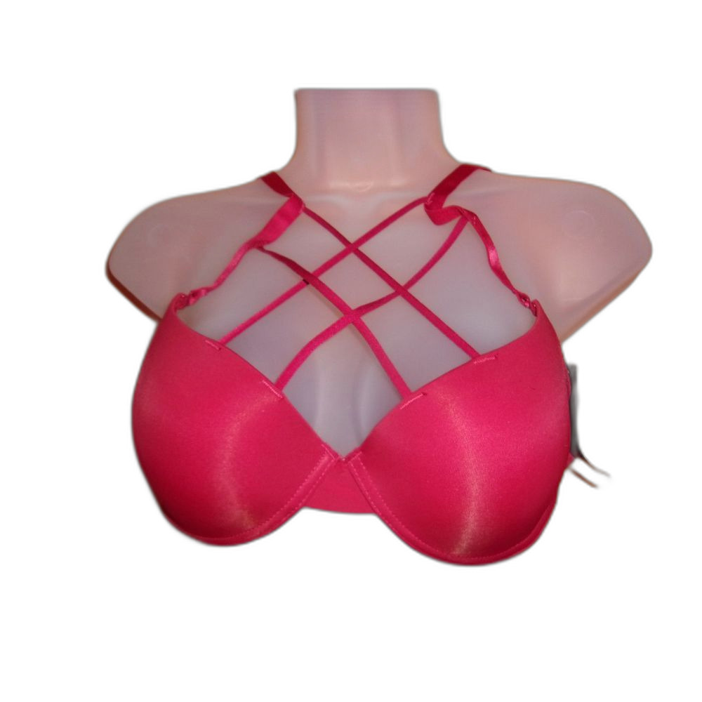 Youmita Garnet 36B Plunge Cage Front Push Up Bra NWT